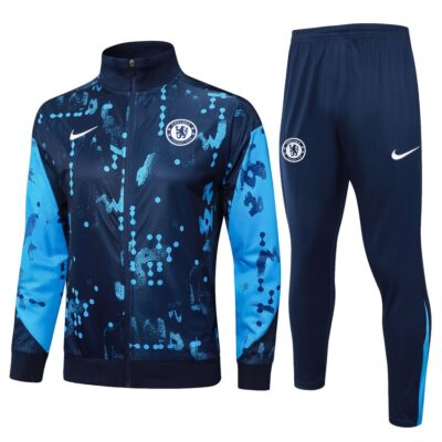Chelsea Tracksuit Jacket 2024 2025 Blue Pattern