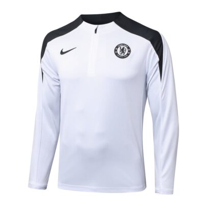 Alternative view of Chelsea Training Suit 2025 2026 White Black