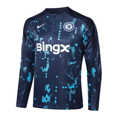 Alternative view of Chelsea Training Tracksuit 2024 2025 Blue Pattern