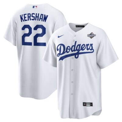 Clayton Kershaw Los Angeles Dodgers 2025 World Series Home Replica Player Jersey - White