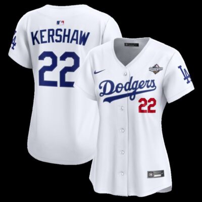 Clayton Kershaw Los Angeles Dodgers Women's 2025 World Series Home Limited Jersey - White
