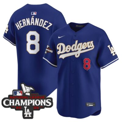 Dodgers 2025 National League Champions Vapor Premier Limited Jersey - Royal Kike Hernandez