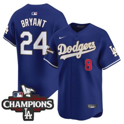 Dodgers 2025 National League Champions Vapor Premier Limited Jersey - Royal Kobe Bryant