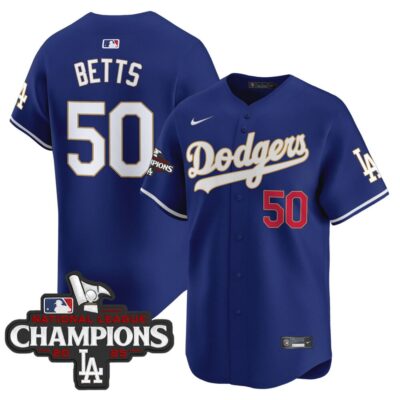 Dodgers 2025 National League Champions Vapor Premier Limited Jersey - Royal Mookie Betts