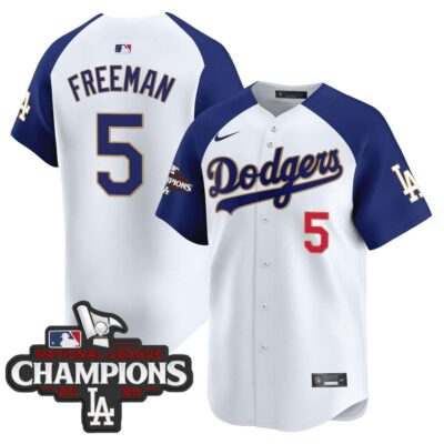 Dodgers 2025 National League Champions Vapor Premier Limited Jersey - White Alternate Freddie Freeman