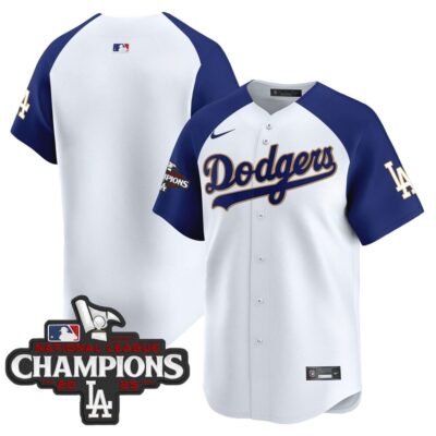 Dodgers 2025 National League Champions Vapor Premier Limited Jersey - White Alternate Team