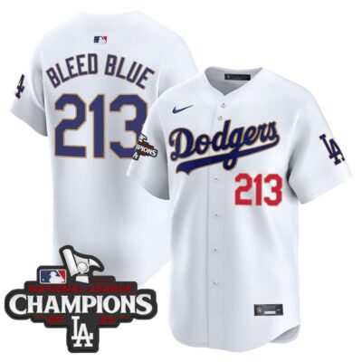 Dodgers 2025 National League Champions Vapor Premier Limited Jersey - White Bleed Blue 213
