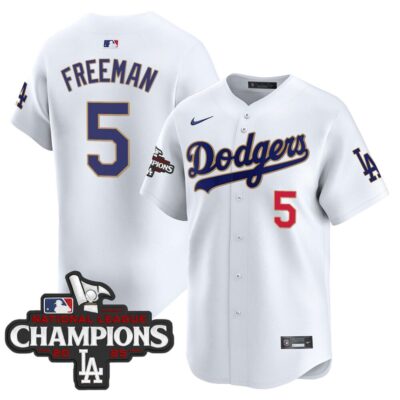 Dodgers 2025 National League Champions Vapor Premier Limited Jersey - White Freddie Freeman