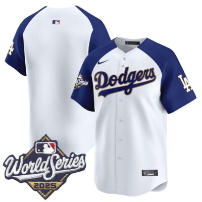 Dodgers 2025 World Series Gold Trim Vapor Premier Limited Jersey - White Alternate Team