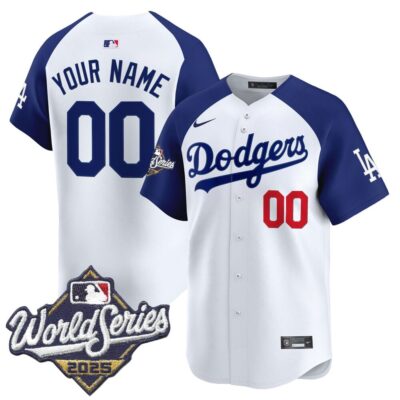 Dodgers 2025 World Series Vapor Premier Limited Custom Jersey - White Alternate