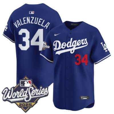 Dodgers 2025 World Series Vapor Premier Limited Jersey - Royal Fernando Valenzuela