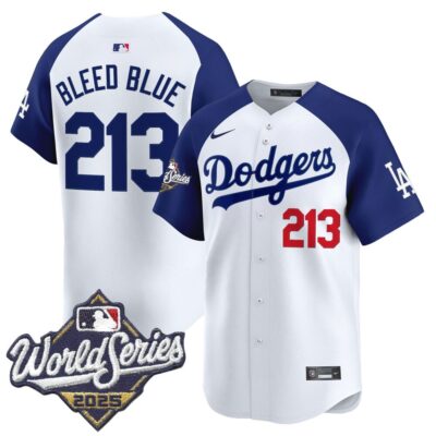Dodgers 2025 World Series Vapor Premier Limited Jersey - White Alternate Bleed Blue 213