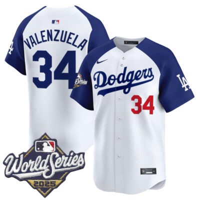 Dodgers 2025 World Series Vapor Premier Limited Jersey - White Alternate Fernando Valenzuela