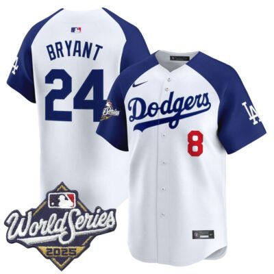Dodgers 2025 World Series Vapor Premier Limited Jersey - White Alternate Kobe Bryant