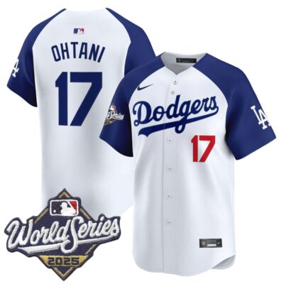 Dodgers 2025 World Series Vapor Premier Limited Jersey - White Alternate Shohei Ohtani