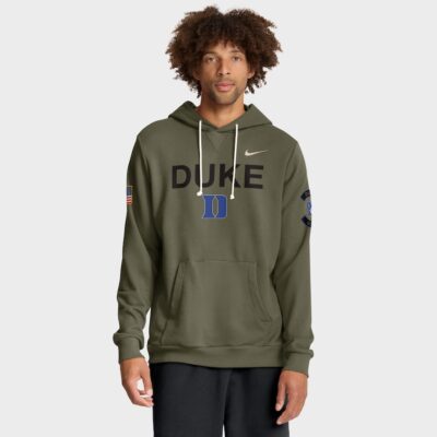 Duke Blue Devils 2025 Military Appreciation Dri-FIT Hoodie - Olive