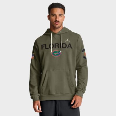 Florida Gators Jordan Brand 2025 Military Appreciation Dri-FIT Hoodie - Olive