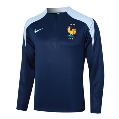 Alternative view of French Team Training Tracksuit 2024 2025 Blue