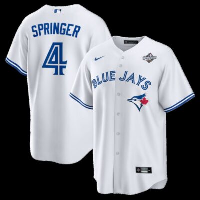 George Springer Toronto Blue Jays 2025 World Series Home Replica Player Jersey - White