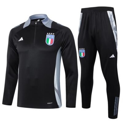 Italy Training Tracksuit 2024 2025 Black