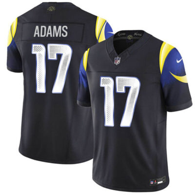 Los Angeles Rams #17 Davante Adams Black 2025 F.U.S.E. “Rivalries” Vapor Limited Football Stitched Jersey