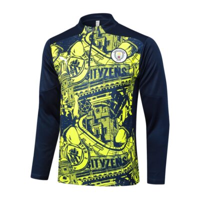 Alternative view of Manchester City Training Tracksuit 2024 2025 Yellow Black