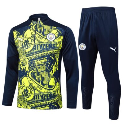 Manchester City Training Tracksuit 2024 2025 Yellow Black