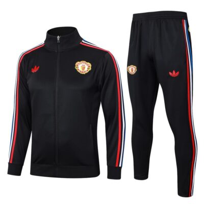 Manchester United Tracksuit Jacket 2024 2025 Black Dark