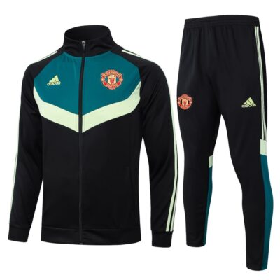 Manchester United Tracksuit Jacket 2024 2025 Black Green