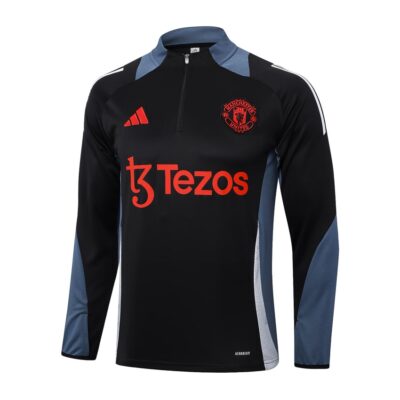 Alternative view of Manchester United Training Tracksuit 2024 2025 Black