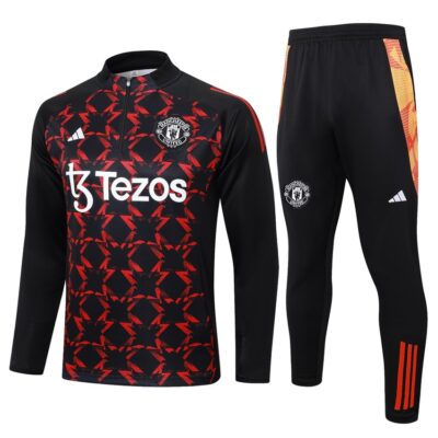 Manchester United Training Tracksuit 2024 2025 Black Red