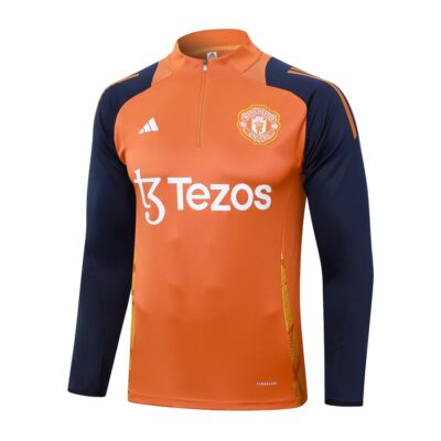 Alternative view of Manchester United Training Tracksuit 2024 2025 Orange