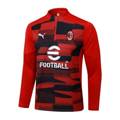 Alternative view of Milan AC Training Tracksuit 2024 2025 Red Black