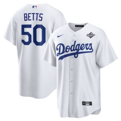 Mookie Betts Los Angeles Dodgers 2025 World Series Home Replica Player Jersey - White