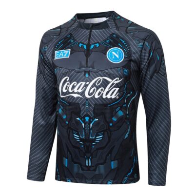 Alternative view of Naples Training Tracksuit 2025 2026 Black Pattern