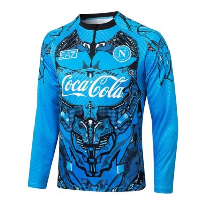 Alternative view of Naples Training Tracksuit 2025 2026 Blue Pattern
