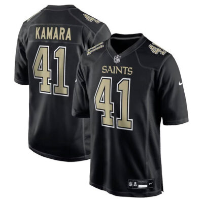 New Orleans Saints #41 Alvin Kamara Black Fashion Football Stitched Game Jersey