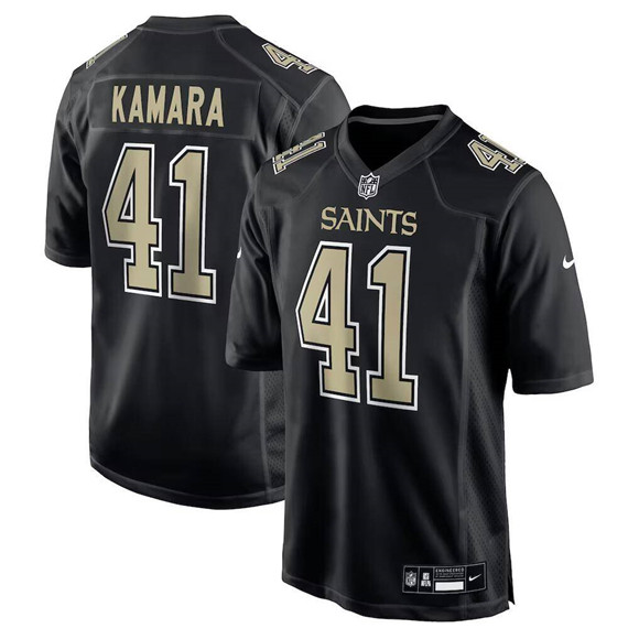 New Orleans Saints #41 Alvin Kamara Black Fashion Football Stitched Game Jersey