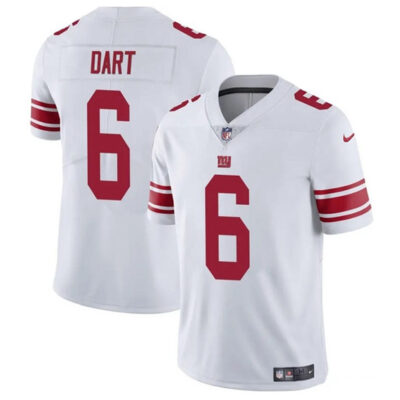 New York Giants #6 Jaxson Dart White 2025 Draft Vapor Untouchable Limited Football Stitched Jersey