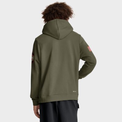 Alternative view of Ohio State Buckeyes 2025 Military Appreciation Dri-FIT Hoodie - Olive