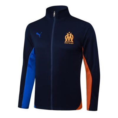 Alternative view of Olympique Marseille Tracksuit Jacket 2024 2025 Dark Blue