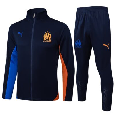 Olympique Marseille Tracksuit Jacket 2024 2025 Dark Blue