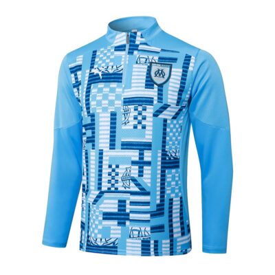 Alternative view of Olympique Marseille Training Tracksuit 2024 2025 Sky Blue