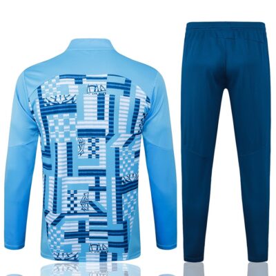 Olympique Marseille Training Tracksuit 2024 2025 Sky Blue - Image 4