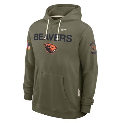 Alternative view of Oregon State Beavers 2025 Military Appreciation Dri-FIT Hoodie - Olive