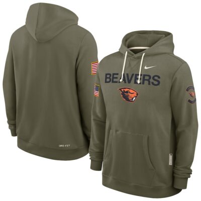 Oregon State Beavers 2025 Military Appreciation Dri-FIT Hoodie - Olive