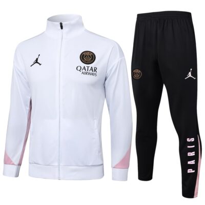 PSG Tracksuit Jacket 2024 2025 White Pink