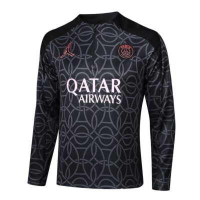 Alternative view of PSG Training Tracksuit 2024 2025 Black Pattern