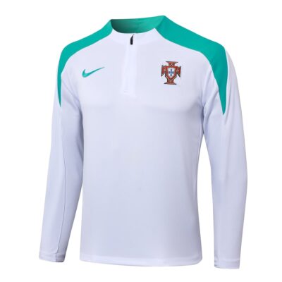 Alternative view of Portugal Training Suit 2024 2025 White Green