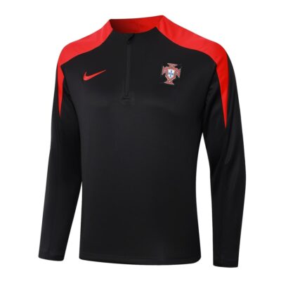 Alternative view of Portugal Training Tracksuit 2024 2025 Black